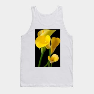 Four yellow calla lilies Tank Top